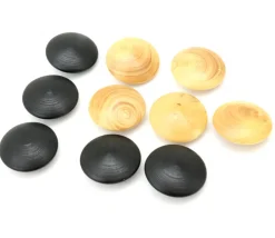 Tout Pour le Jeu Palet galet 2.3 cm buis naturel pour jeu de go unité