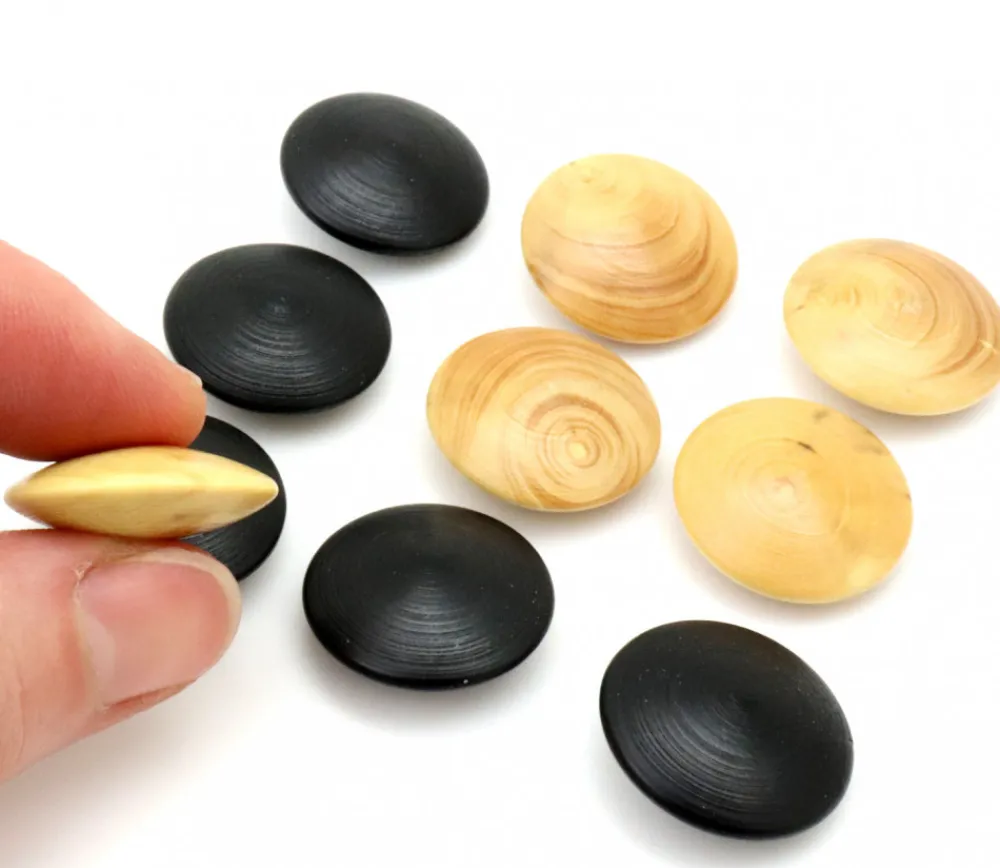 Tout Pour le Jeu Palet galet 2.3 cm buis noir pour jeu de go unité