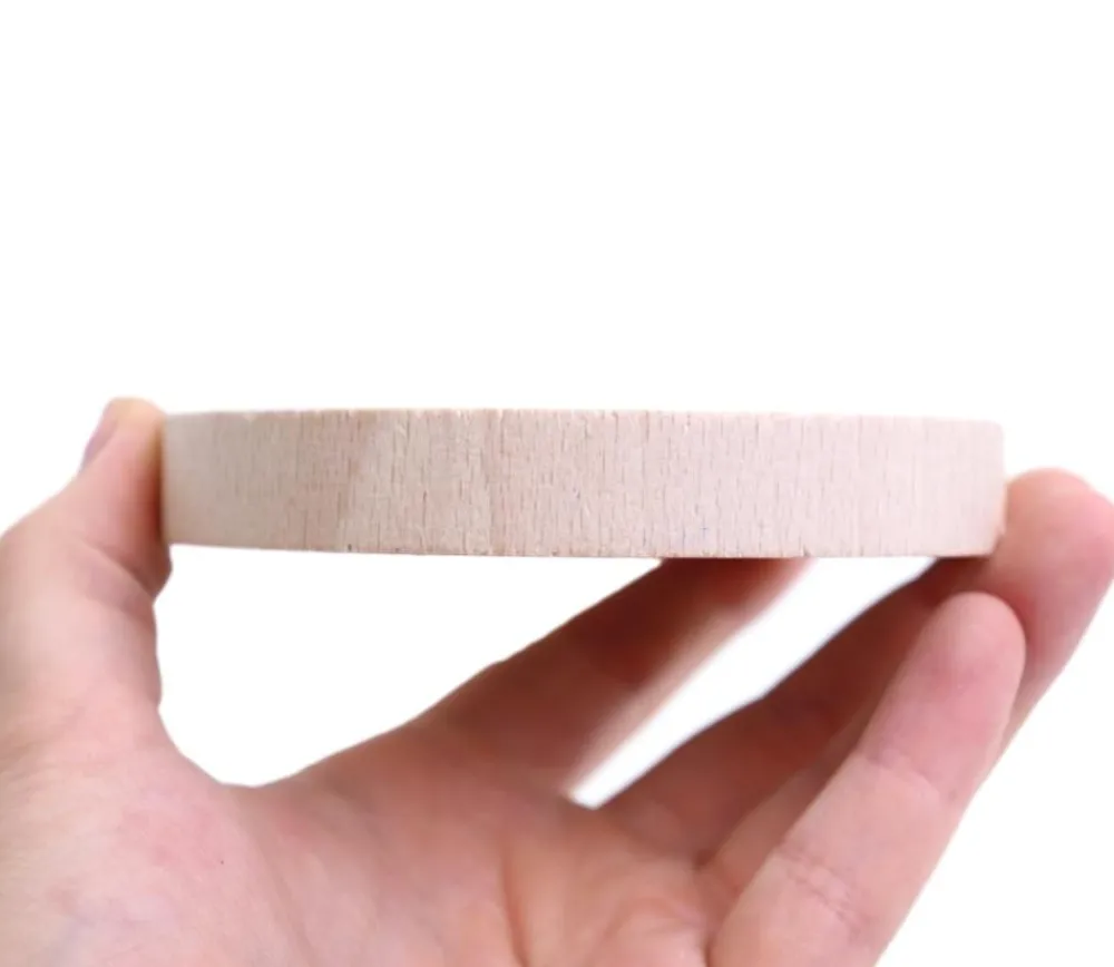 Tout Pour le Jeu Palet géant 10 cm en bois naturel 97 x 15 mm