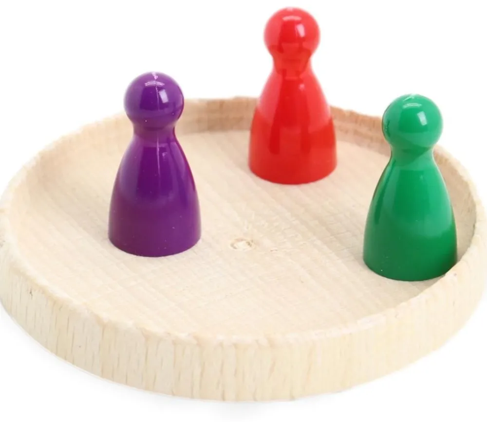 Tout Pour le Jeu Palet Rond en bois 6.5 cm avec rebords