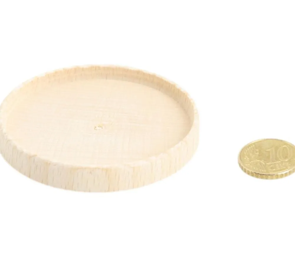 Tout Pour le Jeu Palet Rond en bois 6.5 cm avec rebords