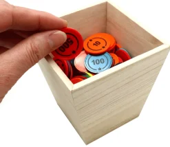 Tout Pour le Jeu Panier bac récipient en bois 11.5 x 10 x 10 cm