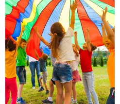 Tout Pour le Jeu Parachute géant 6 mètres - jeu coordination coopératif 24 poignées