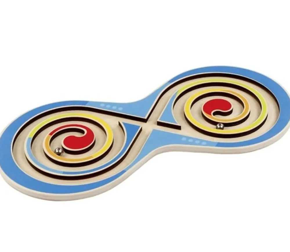 Tout Pour le Jeu Parcours de bille - coordination en bois 28 cm