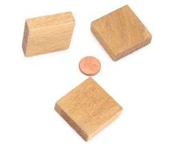 Tout Pour le Jeu Pavé 34 x 34 x 10 mm jeton bois naturel carré épais