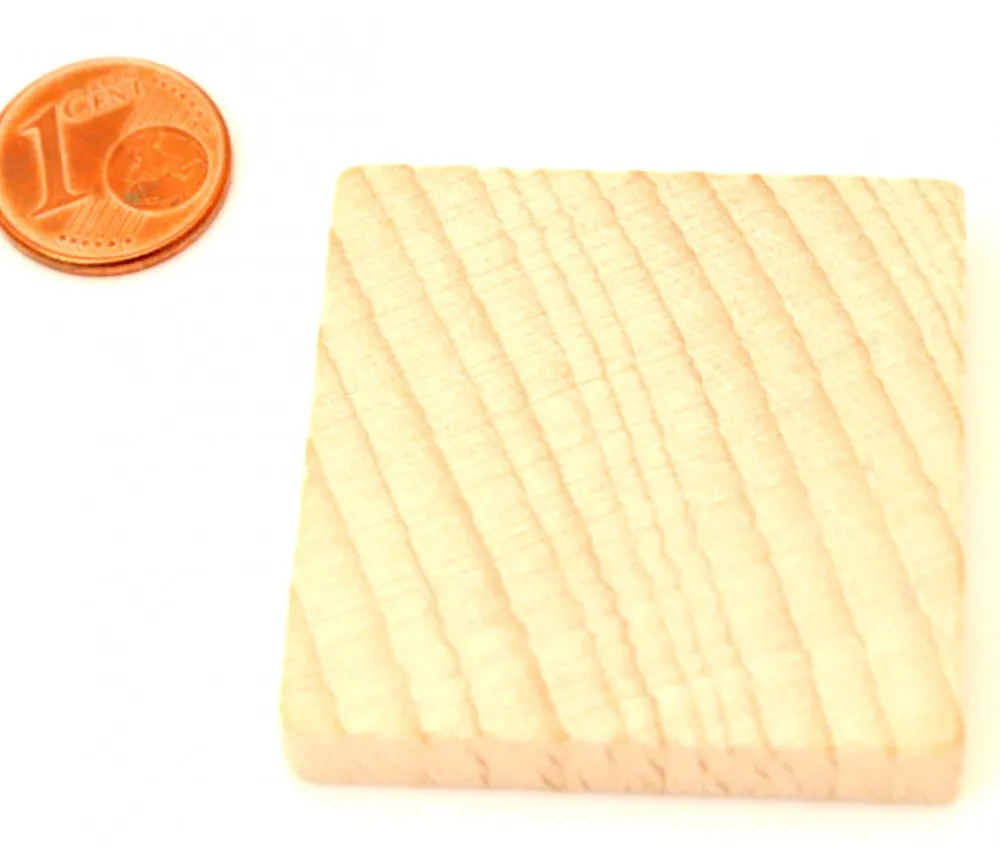 Tout Pour le Jeu Pavé carré bois 40 x 40 x 7 mm naturel à l'unité