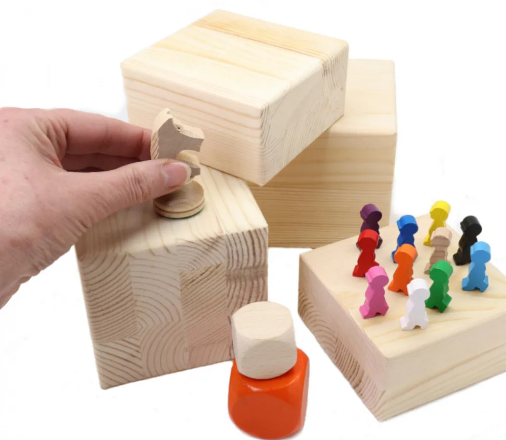 Tout Pour le Jeu Pavé géant en bois 10 x 10 x 5 cm