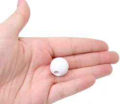 Tout Pour le Jeu Perle bois couleur blanche de 2 cm trou de 7 mm unité