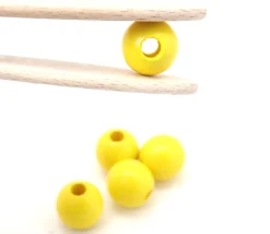 Tout Pour le Jeu Perle bois couleur jaune de 2 cm trou de 7 mm unité