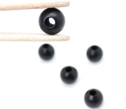 Tout Pour le Jeu Perle bois couleur noire de 2 cm trou de 7 mm unité