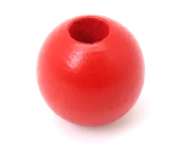 Tout Pour le Jeu Perle bois couleur rouge de 2 cm trou de 7 mm unité