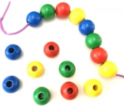 Tout Pour le Jeu Perle bois couleur rouge de 2 cm trou de 7 mm unité
