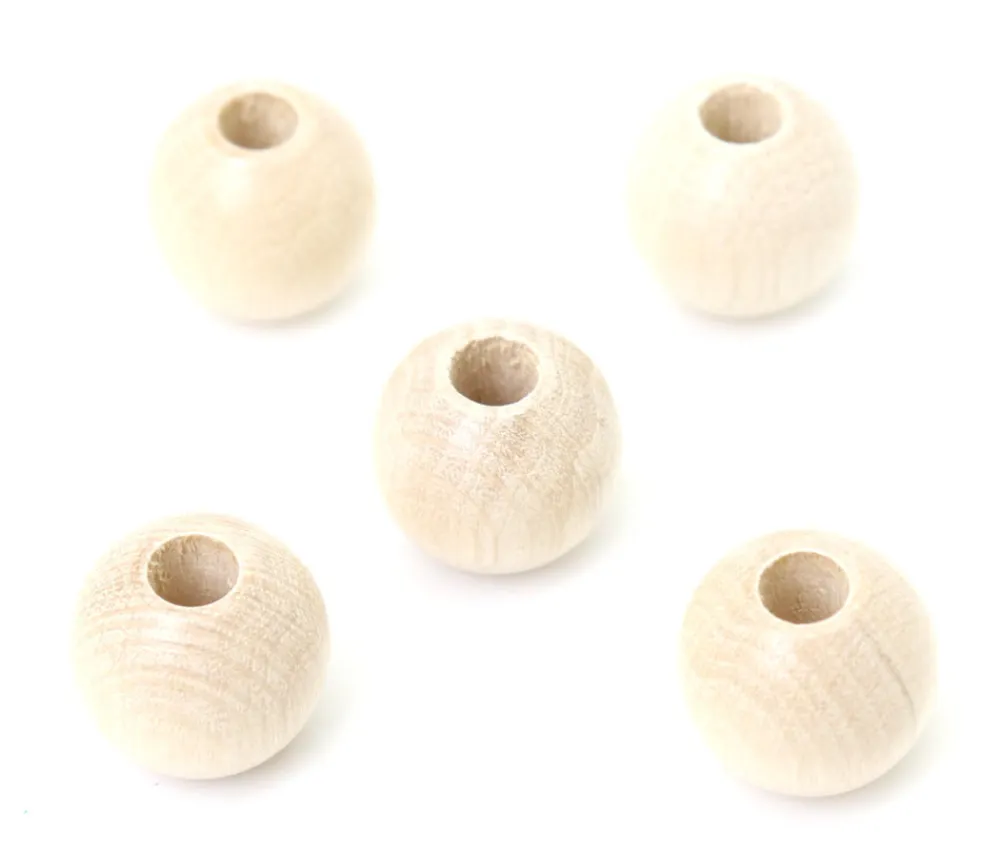 Tout Pour le Jeu Perle bois naturel de 2 cm trou de 7 mm unité