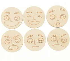 Tout Pour le Jeu Personnages en bois émotions - 40 pièces