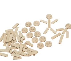 Tout Pour le Jeu Personnages en bois émotions - 40 pièces