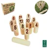 Enfant Tout Pour le Jeu Petit jeu quilles finlandaises en bois numérotées 1 à 12