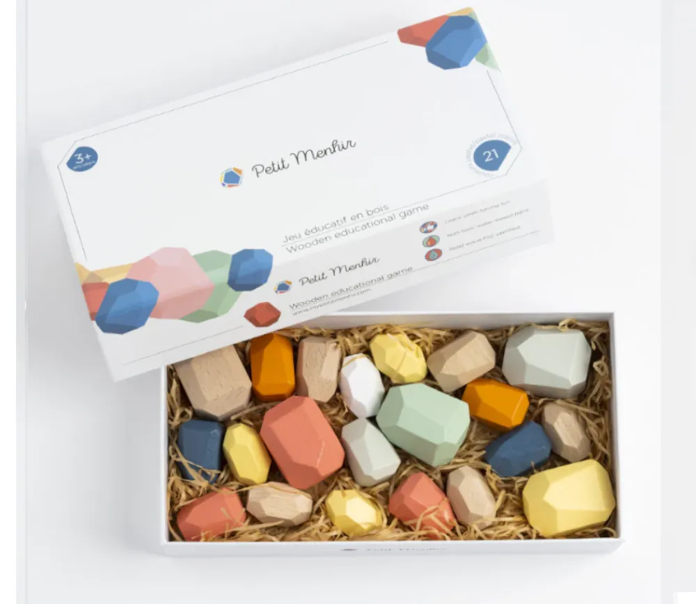 Tout Pour le Jeu Petit Menhir - Jeu éducatif avec 21 menhirs couleurs pastels