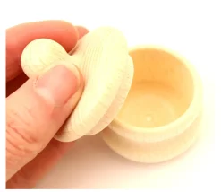 Tout Pour le Jeu Petite boite ronde bois avec couvercle : 45 mm de diamètre