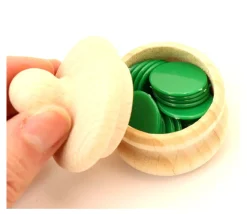 Tout Pour le Jeu Petite boite ronde bois avec couvercle : 45 mm de diamètre