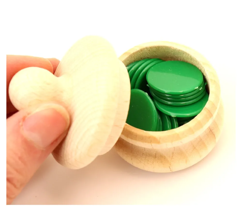 Tout Pour le Jeu Petite boite ronde bois avec couvercle : 45 mm de diamètre