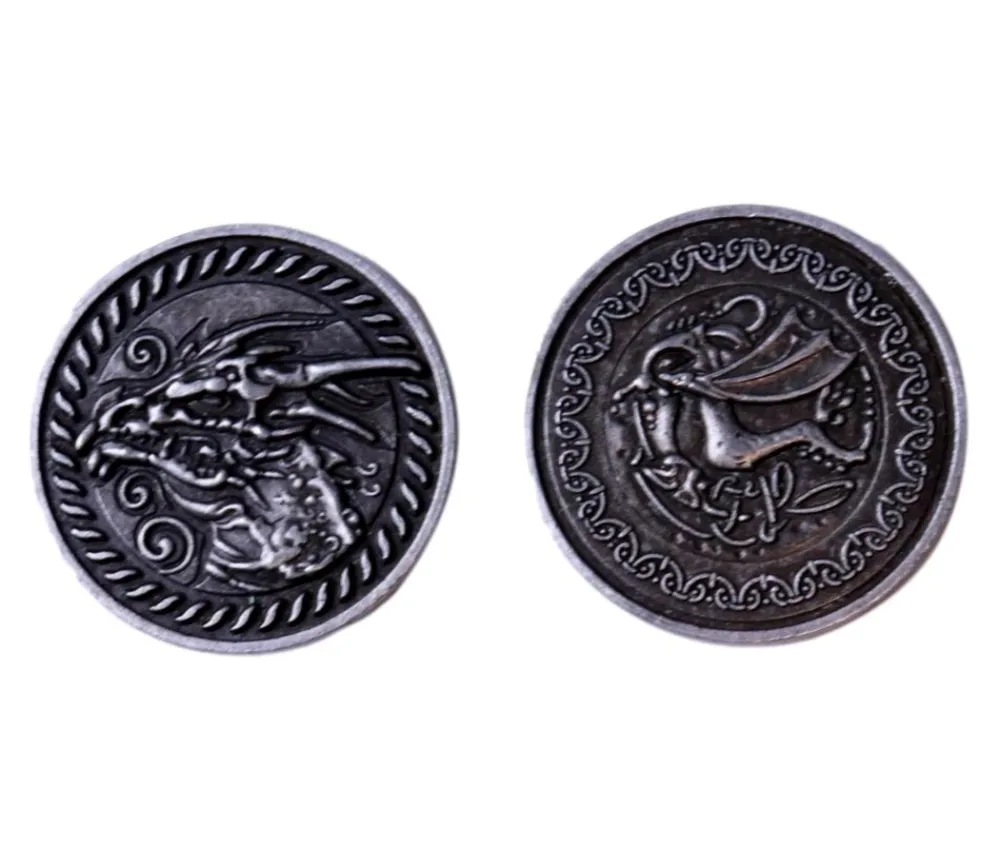 Tout Pour le Jeu Pièce métal argenté Forged dragon à l'unité