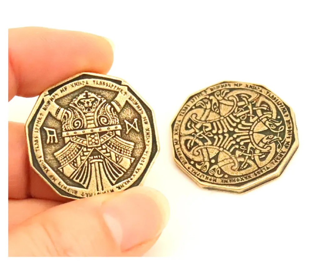 Tout Pour le Jeu Pièce métal doré Dwarven