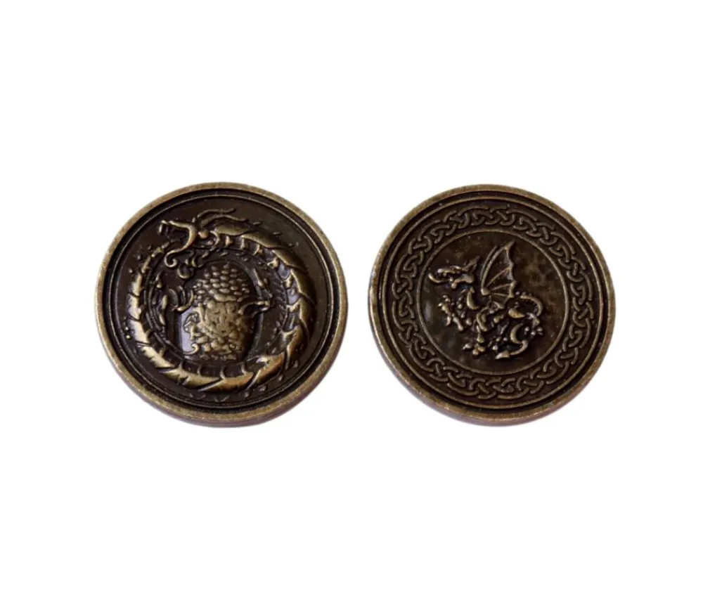 Tout Pour le Jeu Pièce métal doré Forged dragon à l'unité
