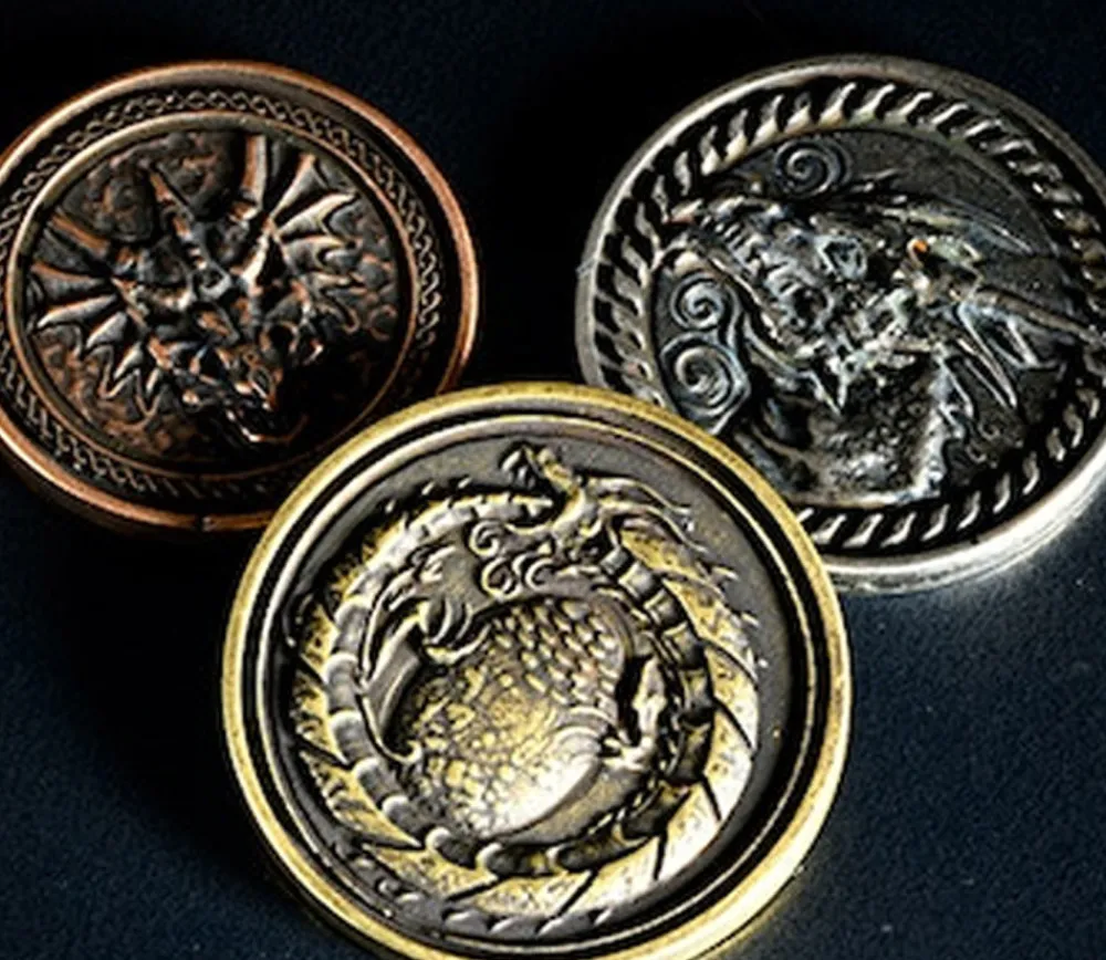 Tout Pour le Jeu Pièce métal doré Forged dragon à l'unité