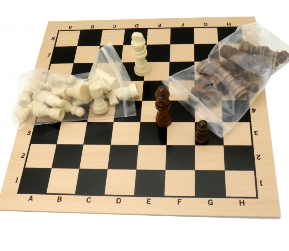 Tout Pour le Jeu Pièces d'échecs en bois taille 2 (32 pièces sans plateau)