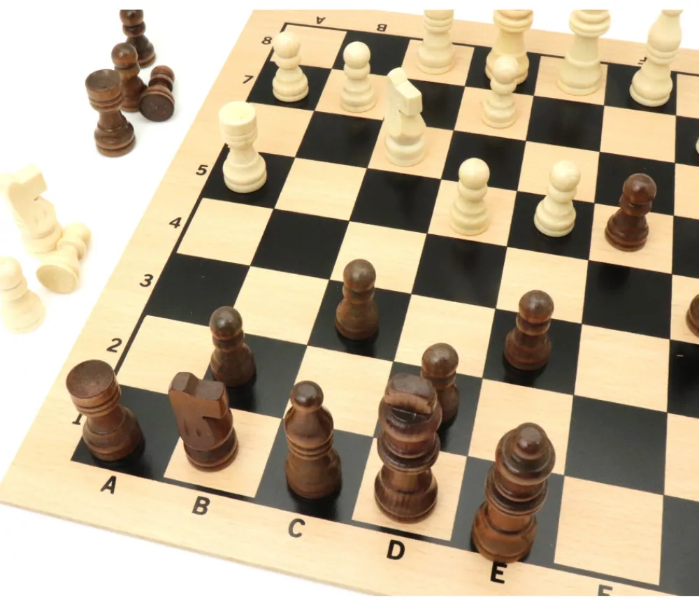 Tout Pour le Jeu Pièces d'échecs en bois taille 2 (32 pièces sans plateau)