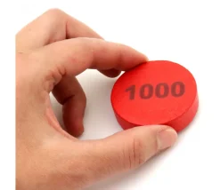 Tout Pour le Jeu Pion 1000 - Palet bois 5 cm rouge 52 x 13 mm à l'unité