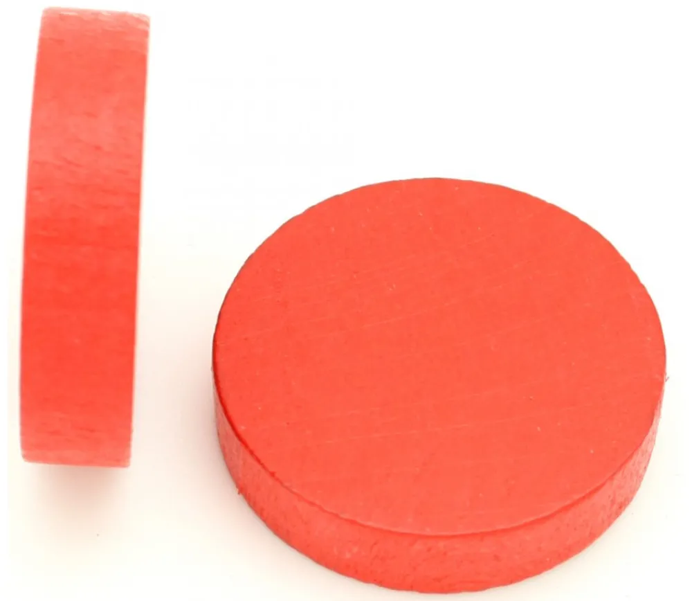 Tout Pour le Jeu Pion 1000 - Palet bois 5 cm rouge 52 x 13 mm à l'unité
