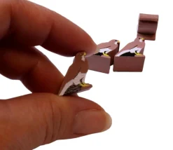 Tout Pour le Jeu Pion Aigle marron en bois 15 x 15 x 10 mm