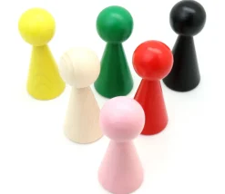 Tout Pour le Jeu Pion bois XXL 10 cm JAUNE pour jeu. Grand pion 100 mm diam 43 mm