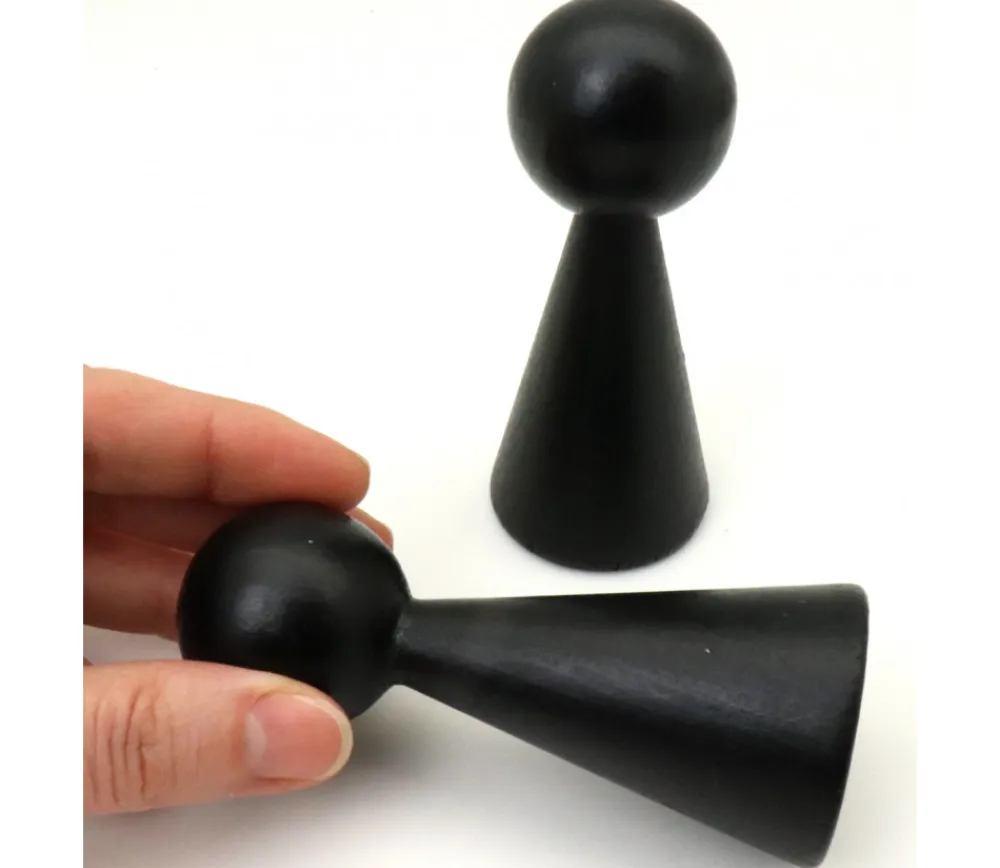 Tout Pour le Jeu Pion bois XXL 10 cm noir pour jeu. Grand pion 100 mm diam 43 mm