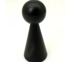 Tout Pour le Jeu Pion bois XXL 10 cm noir pour jeu. Grand pion 100 mm diam 43 mm