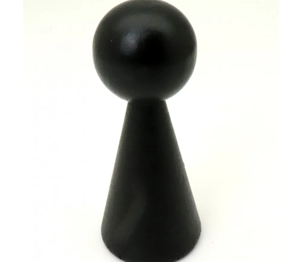 Tout Pour le Jeu Pion bois XXL 10 cm noir pour jeu. Grand pion 100 mm diam 43 mm