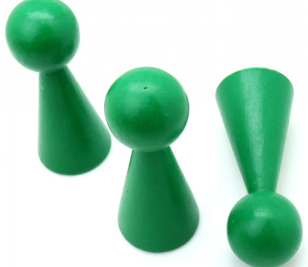 Tout Pour le Jeu Pion bois XXL 10 cm VERT pour jeu. Grand pion 100 mm diam 43 mm