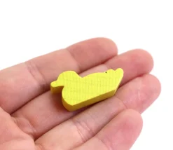 Tout Pour le Jeu Pion canard jaune en bois pour jeu