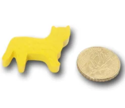 Tout Pour le Jeu Pion Chat / tigre jaune en bois pour jeu 30x19x8 mm