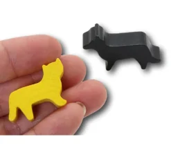 Tout Pour le Jeu Pion Chat / tigre jaune en bois pour jeu 30x19x8 mm