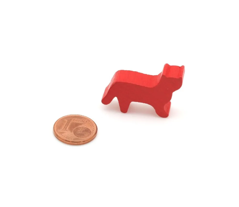 Tout Pour le Jeu Pion Chat rouge en bois pour jeu 30x19x8 mm