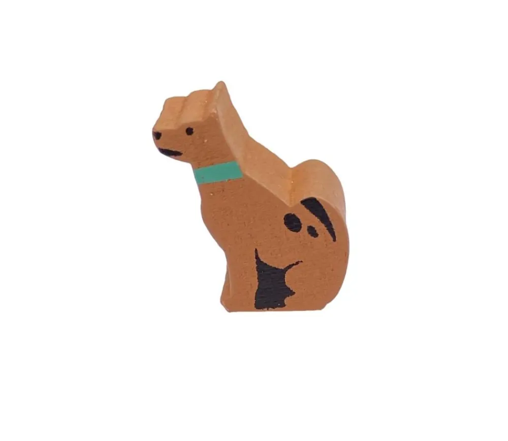 Tout Pour le Jeu Pion Chien marron en bois 15 x 14 x 10 mm