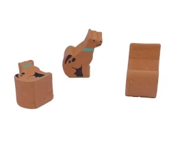 Tout Pour le Jeu Pion Chien marron en bois 15 x 14 x 10 mm