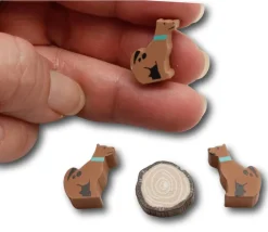 Tout Pour le Jeu Pion Chien marron en bois 15 x 14 x 10 mm