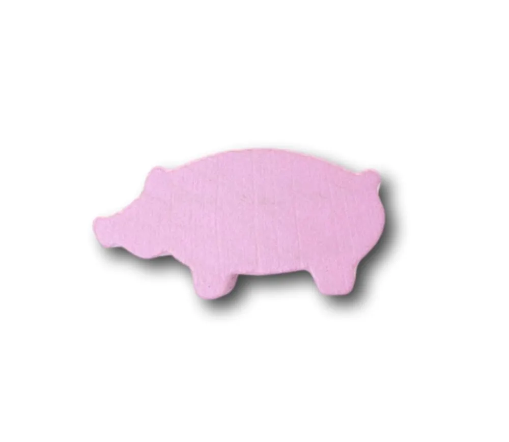 Tout Pour le Jeu Pion cochon rose en bois 30 x 14 x 8 mm.