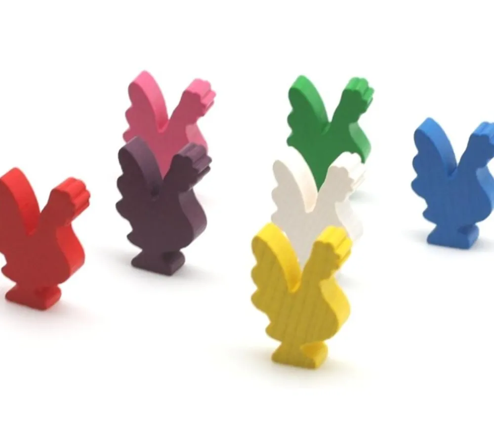 Tout Pour le Jeu Pion coq en bois 20 x 29 x 8 mm à l'unité
