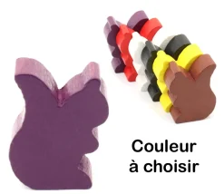 Tout Pour le Jeu Pion écureuil en bois coloré pour jeu de 25 x 19 x 8 mm à l'unité