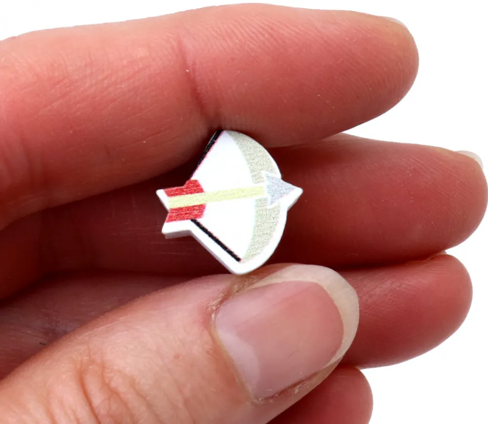 Tout Pour le Jeu Pion de jeu arc et flèche en bois 15 x 15 x 10 mm