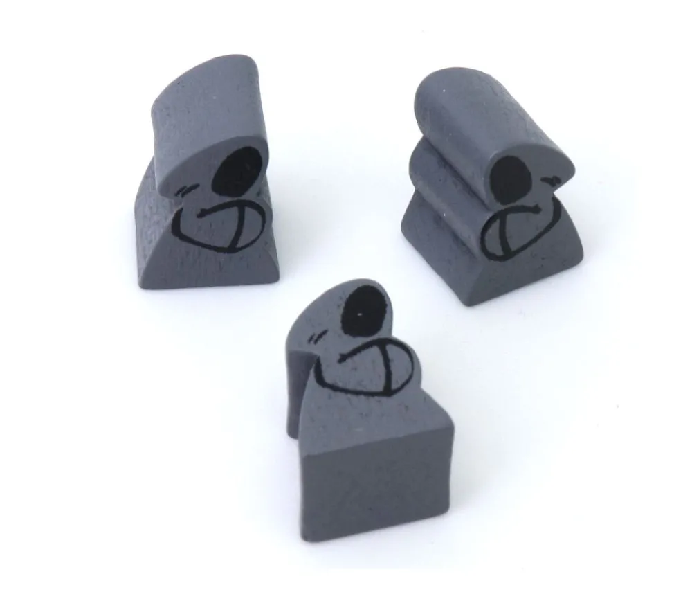 Tout Pour le Jeu Pion de jeu moine gris / mort en bois 15 x 16 x 10 mm